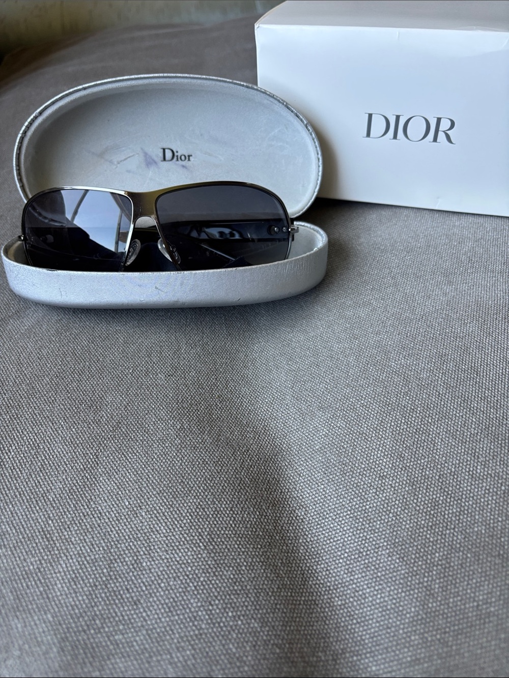 Dior Black Gradient Aviator Sunglasses